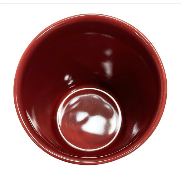 2011 STARBUCKS Tazo Tea Cup - 8oz - Maroon and White color blocked - slanted rim - Picture 4 of 5